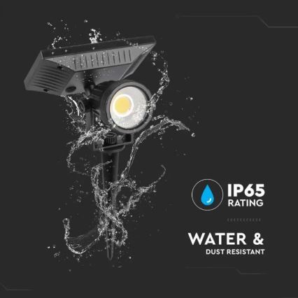 LED Solarno svetlo SPIKE LED/2W/5,5V IP65 4000K 1200 mAh