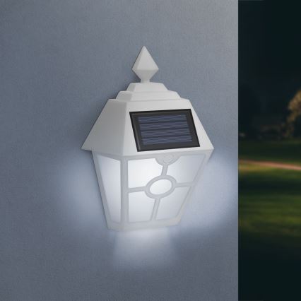 LED solarno zidno svetlo LED/1,2V 600mAh IP44 belo
