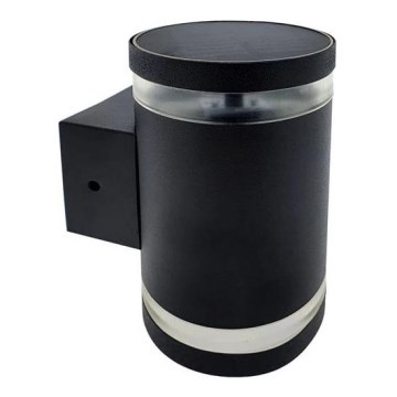 LED solarno zidno svetlo LED/5V IP44 crno