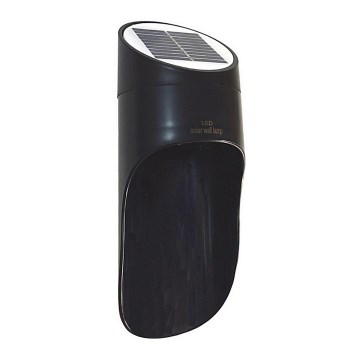 LED solarno zidno svetlo PALESA LED/1W/3,7V IP65 1800 mAh crna