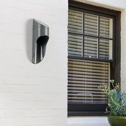 LED solarno zidno svetlo PALESA LED/1W/3,7V IP65 1800 mAh siva