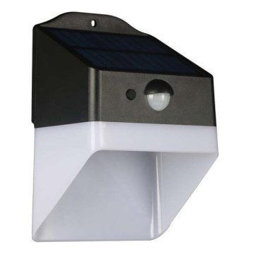 LED solarno zidno svetlo sa senzorom, LED/2W/3,7V, 4000K, IP65, 1200 mAh