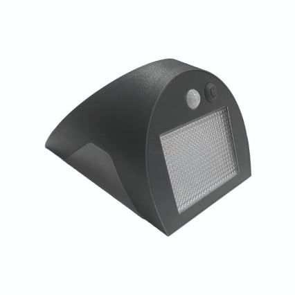 LED solarna zidna svetiljka sa senzorom LED/3W/3,7V 3000/4000K 1200 mAh IP54 antracit