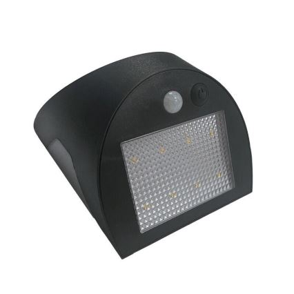 LED solarno zidno svetlo sa senzorom LED/3W/3,7V 3000/4000K 1200 mAh IP54 crna
