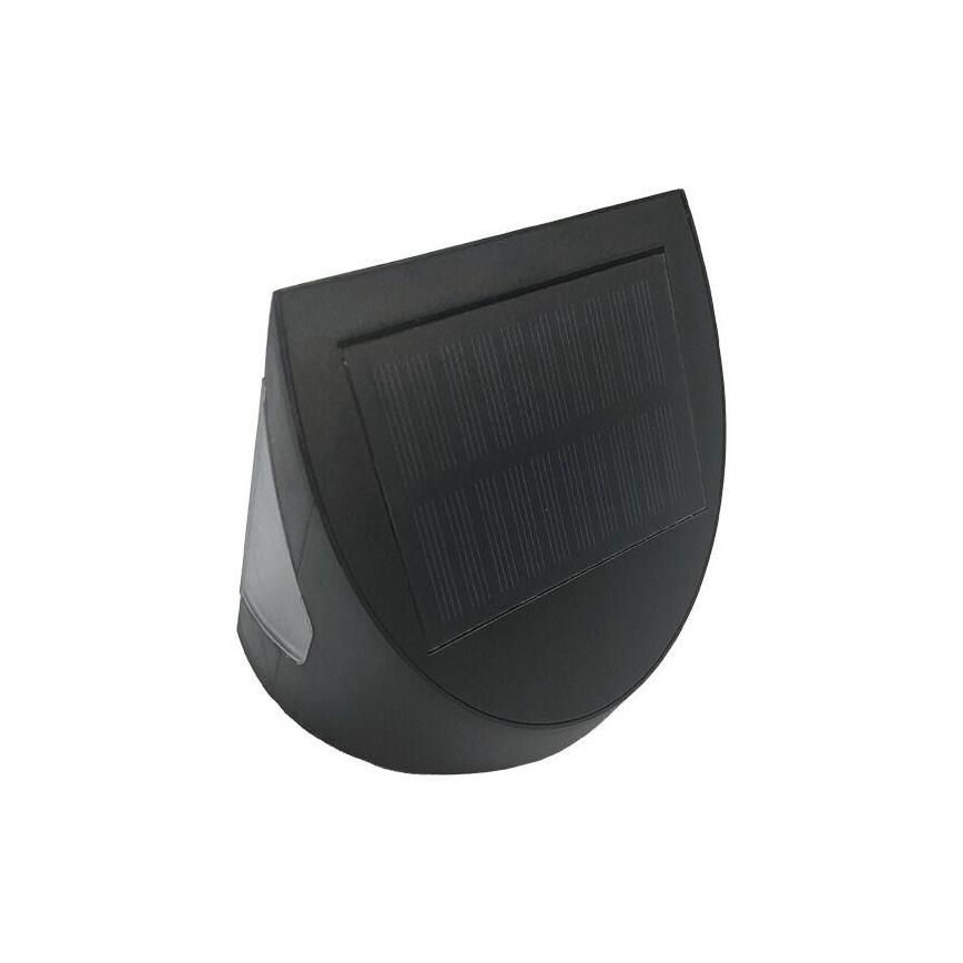 LED solarno zidno svetlo sa senzorom LED/3W/3,7V 3000/4000K 1200 mAh IP54 crna