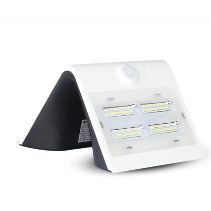 LED solarno zidno svetlo sa senzorom LED/3W/3,7V 3000/4000K IP65 2000 mAh belo