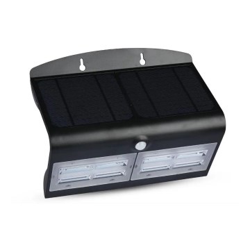 LED solarno zidno svetlo sa senzorom LED/7W/3,7V 4000K IP65 4000 mAh crna