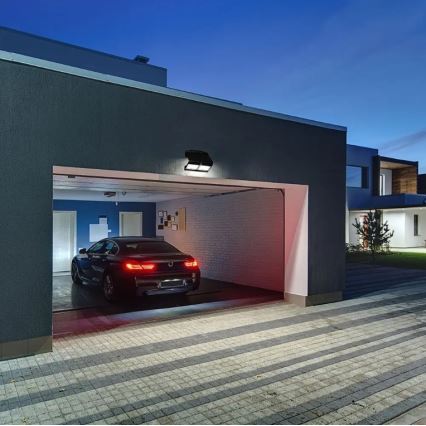 LED solarno zidno svetlo sa senzorom LED/7W/3,7V 4000K IP65 4000 mAh crna