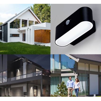 LED solarno zidno svetlo sa senzorom SOLARIS2 LED/2,5W/3,7V 4000K IP44