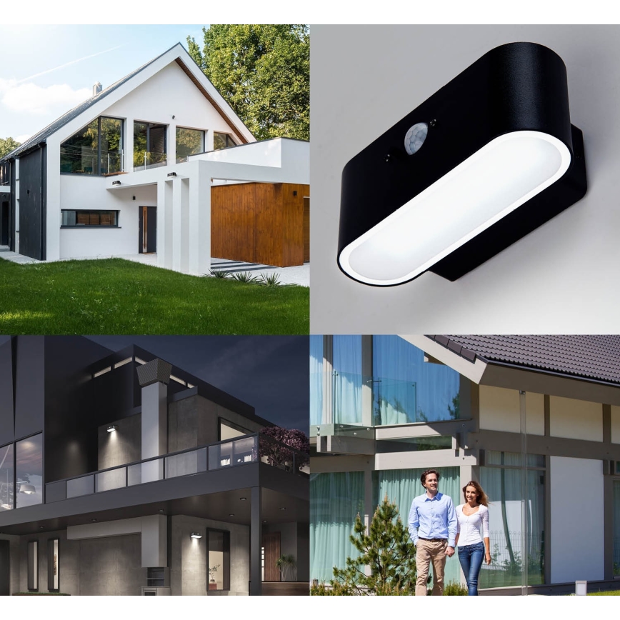 LED solarno zidno svetlo sa senzorom SOLARIS2 LED/2,5W/3,7V 4000K IP44