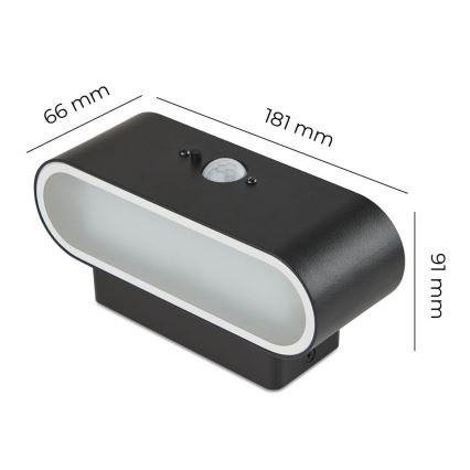 LED solarno zidno svetlo sa senzorom SOLARIS2 LED/2,5W/3,7V 4000K IP44