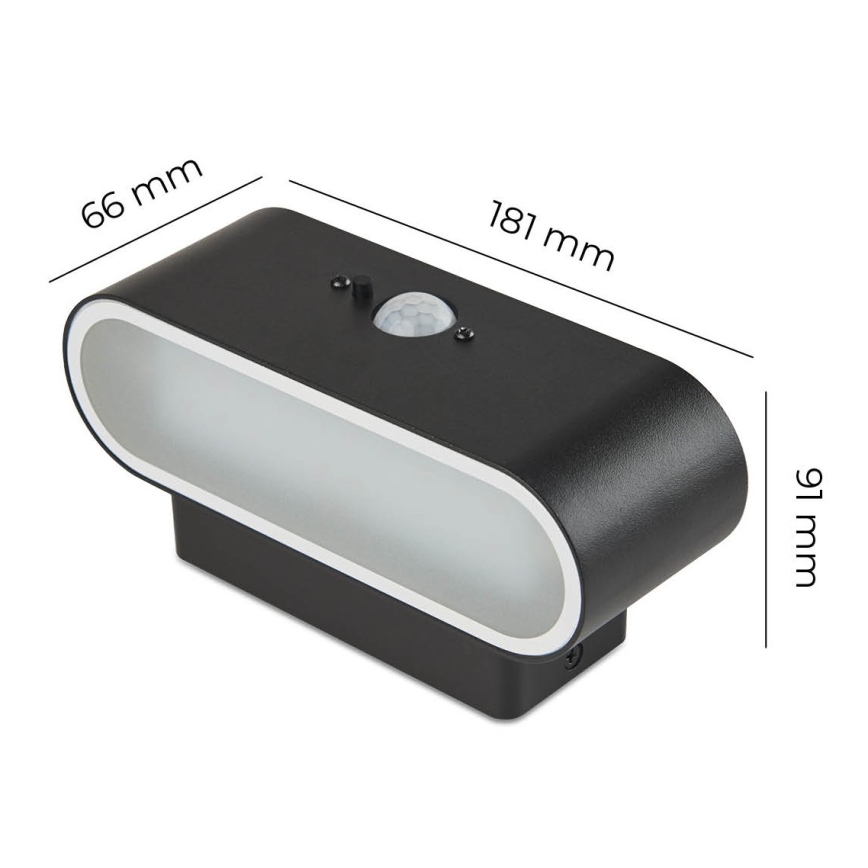 LED solarno zidno svetlo sa senzorom SOLARIS2 LED/2,5W/3,7V 4000K IP44