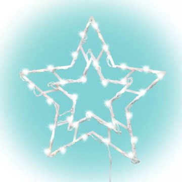 LED Spoljašnja božićna dekoracija za prozor 35xLED/230V IP44 topla bela/zvezda