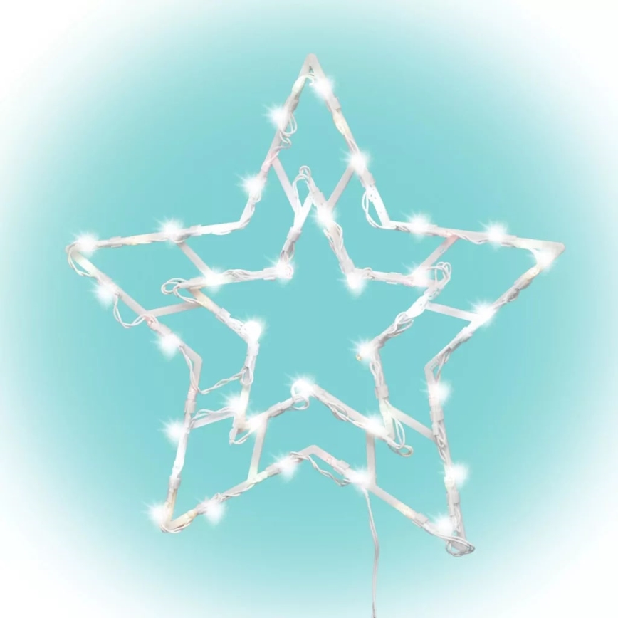 LED Spoljašnja božićna dekoracija za prozor 35xLED/230V IP44 topla bela/zvezda