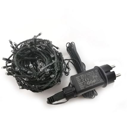 LED spoljašnja božićna girlanda 100xLED/8 funkcija 13m IP44 dnevna bela