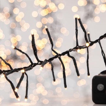 LED spoljašnja božićna girlanda CLUSTER 768xLED/8 funkcija 9 m IP44 topla bela