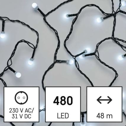 LED spoljašnja božićna svetla 480xLED/8 funkcija 53m hladna bela IP44