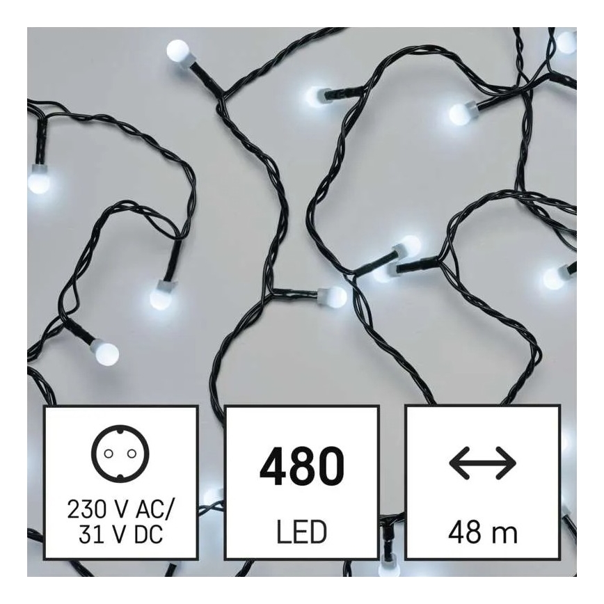 LED spoljašnja božićna svetla 480xLED/8 funkcija 53m hladna bela IP44