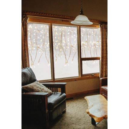 LED Spoljašnja božićna zavesa CURTAIN 360xLED/3,6W/230V 2x2 m IP44 topla bela