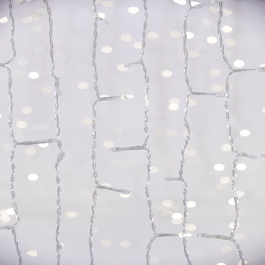 LED Spoljašnja božićna zavesa CURTAIN 480xLED/8,4W/230V 3x3 m IP44 hladna bela