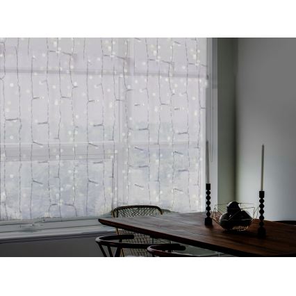 LED Spoljašnja božićna zavesa CURTAIN 480xLED/8,4W/230V 3x3 m IP44 hladna bela