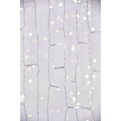 LED Spoljašnja božićna zavesa CURTAIN 480xLED/8,4W/230V 3x3 m IP44 hladna bela