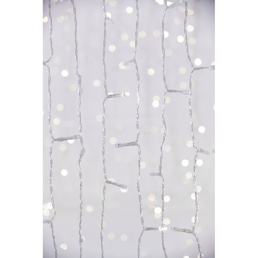 LED Spoljašnja božićna zavesa CURTAIN 480xLED/8,4W/230V 3x3 m IP44 hladna bela
