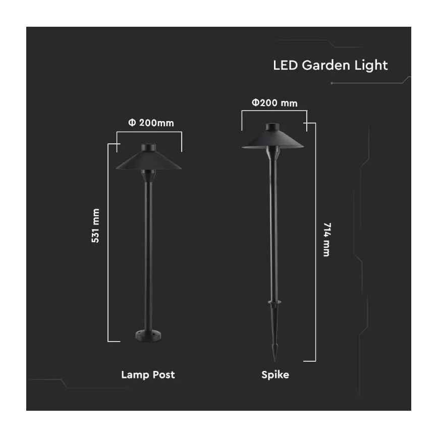 LED spoljašnja lampa GARDEN LED/7W/230V 3000K IP65