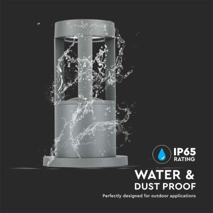 LED Spoljašnja lampa LED/10W/230V 25cm 4000K IP65 siva