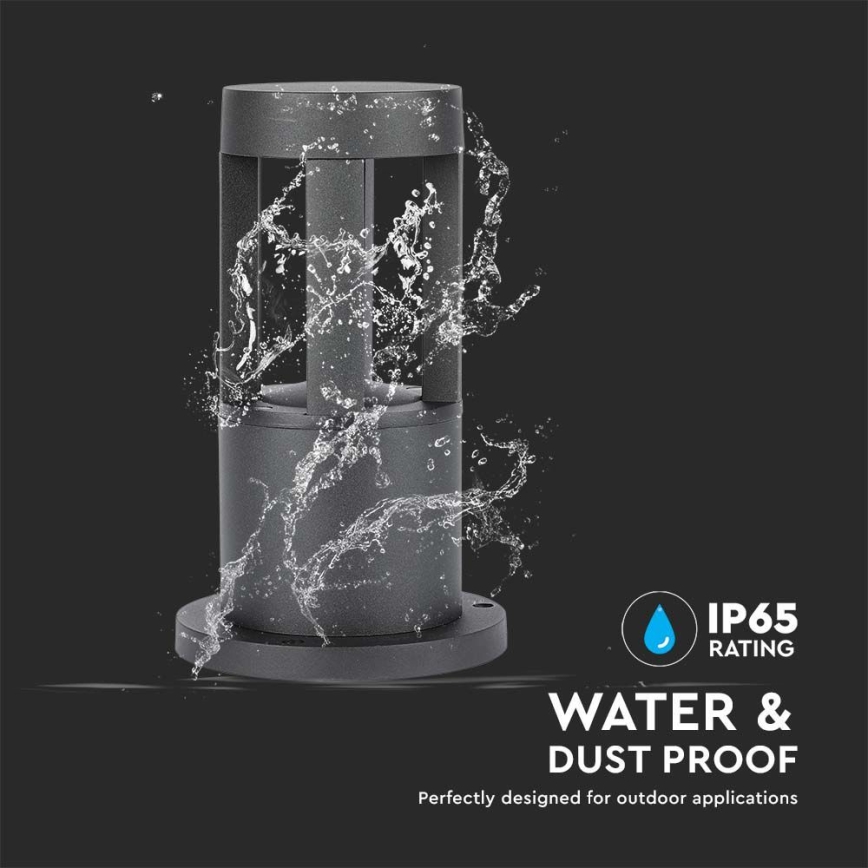 LED Spoljašnja lampa LED/10W/230V 25cm 6400K IP65 crna