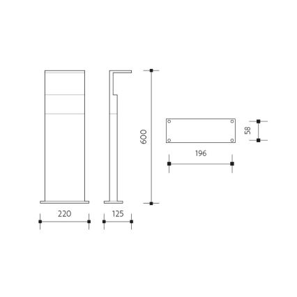 LED Spoljašnja lampa sa senzorom NATURA LED/12W/230V 4000K IP54 braon/antracit