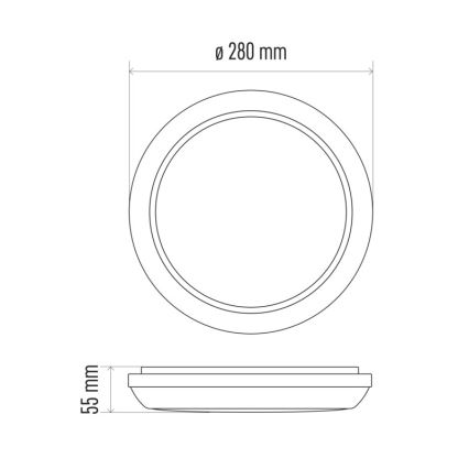 LED Spoljašnja plafonjera DORI LED/24W/230V IP54 okrugli
