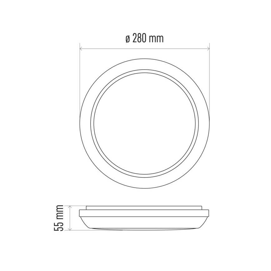LED Spoljašnja plafonjera DORI LED/24W/230V IP54 okrugli