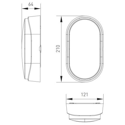 LED Spoljašnja plafonjera LED/12W/230V 3000/4000/6500K IP65 bela
