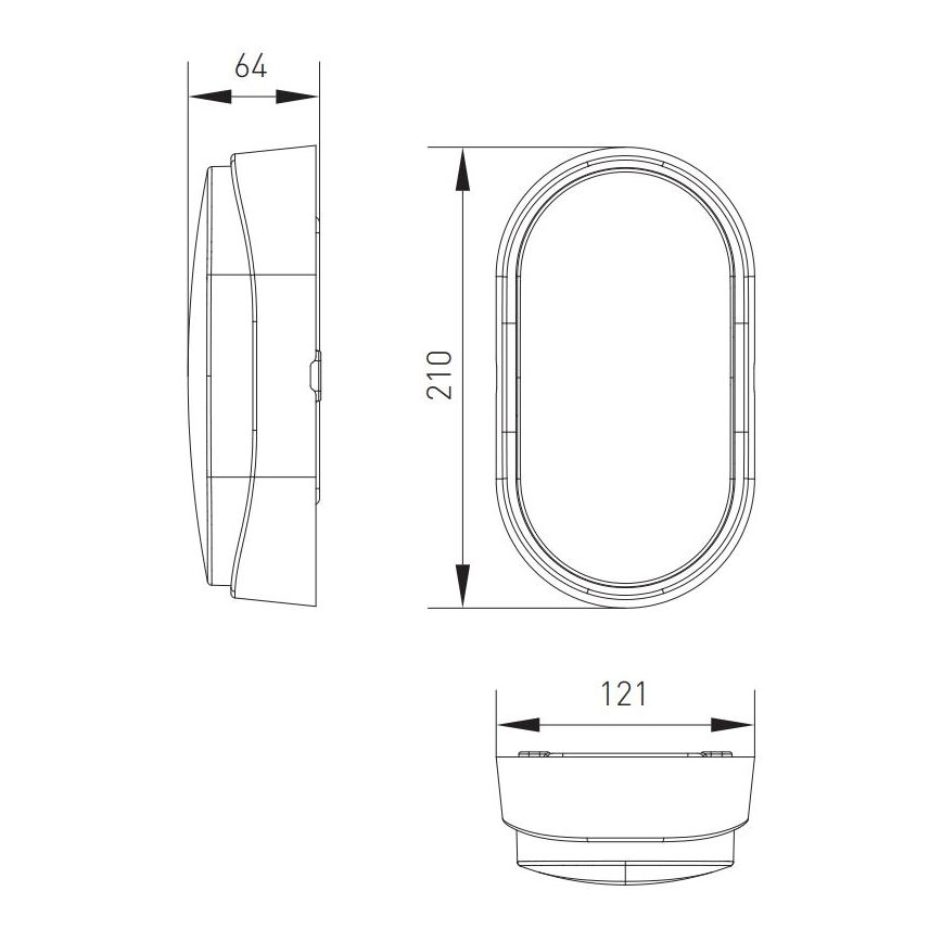 LED Spoljašnja plafonjera LED/12W/230V 3000/4000/6500K IP65 bela
