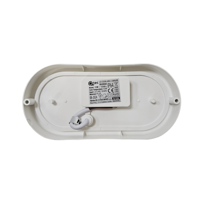 LED Spoljašnja plafonjera LED/15W/230V 4200K 20x9,8 cm IP64 bela