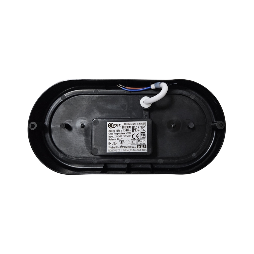 LED Spoljašnja plafonjera LED/15W/230V 4200K 20x9,8 cm IP64 crno