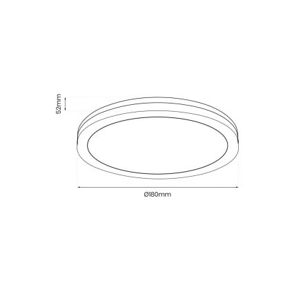 LED Spoljašnja plafonjera MARLON LED/12W/230V 4000K IP54 crno