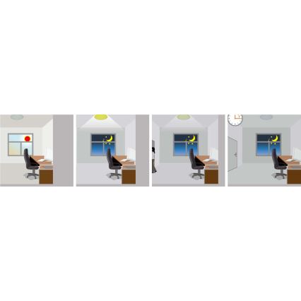 LED Spoljašnja plafonjera sa senzorom RENO LED/16W/230V IP66 bela