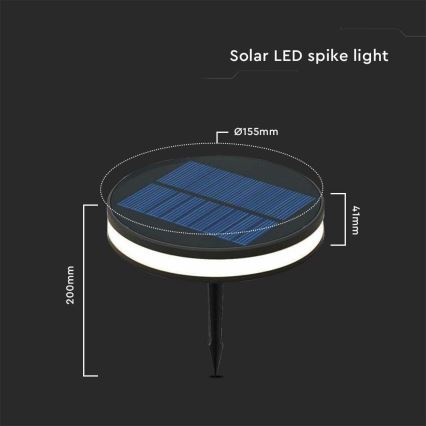 LED Spoljašnja solarna lampa LED/1,8W/3,7V IP54 3000K