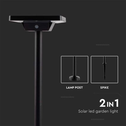 LED Spoljašnja solarna lampa 2u1 LED/2W/3,7V IP65 3000/4000/6500K