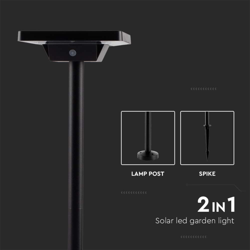 LED Spoljašnja solarna lampa 2u1 LED/2W/3,7V IP65 3000/4000/6500K