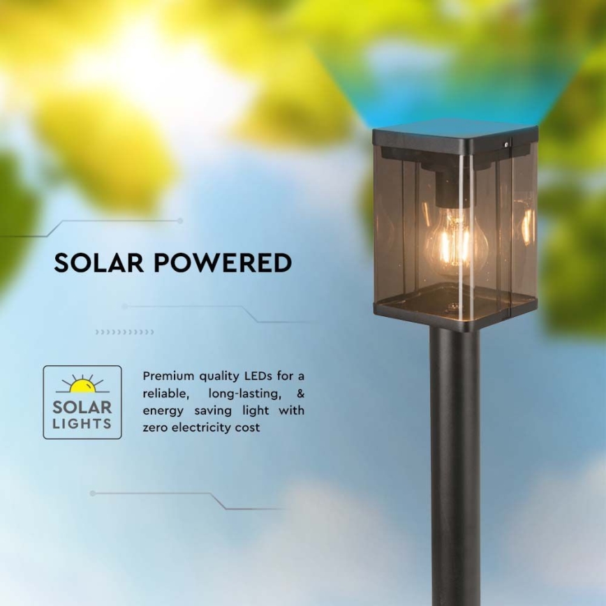 LED Spoljašnja solarna lampa sa senzorom LED/2,5W/3,7V 3000K IP54 crno
