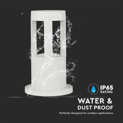 LED spoljašnja svetiljka 10W/230V, 25 cm, 4000K, IP65, bela