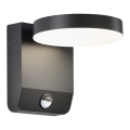 LED spoljašnja zidna fleksibilna svetiljka sa senzorom LED/17W/230V IP65 4000K crna