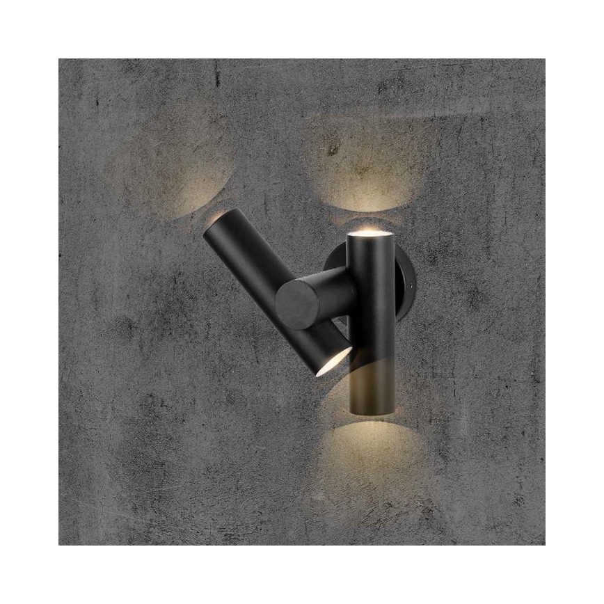 LED spoljašnje zidno fleksibilno spot svetlo 2xLED/3W/230V 4000K IP44 crno
