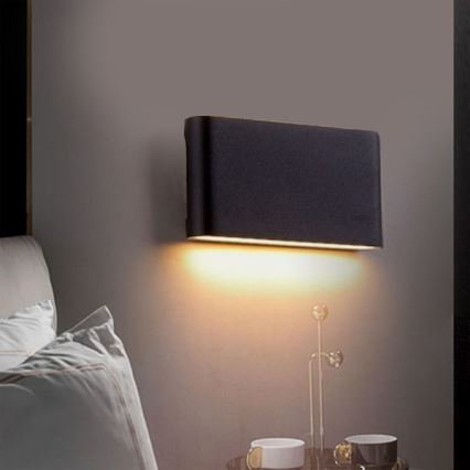 LED spoljašnja zidna svetiljka FLOW LED/9W/230V IP54 4000K antracit