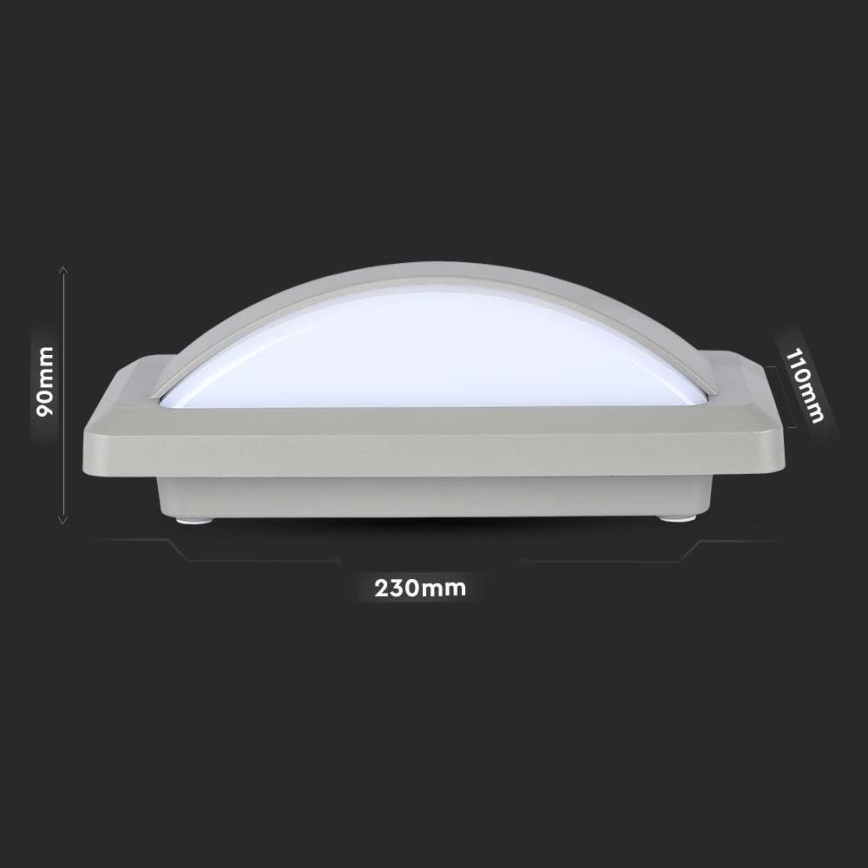 LED spoljašnja zidna svetiljka LED/12W/230V 4000K IP65