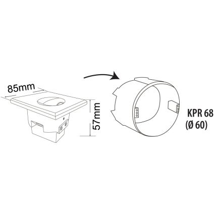 LED Spoljašnje osvetljenje za stepenište DECENTLY LED/1,5W/230V 3000/4000/6000K IP44 bela