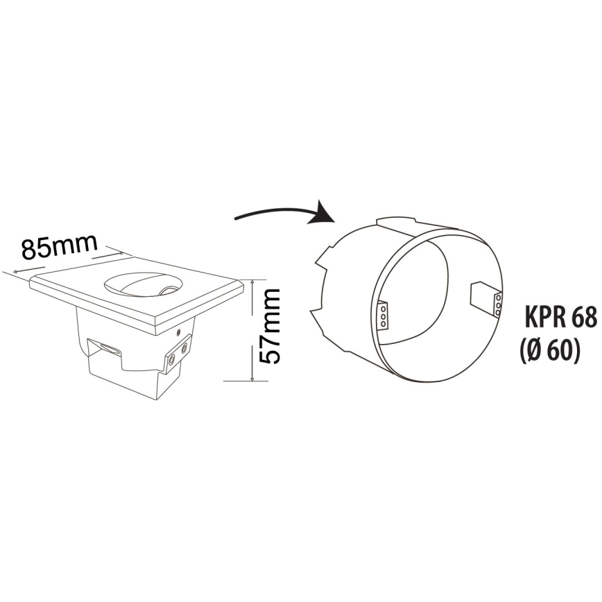 LED Spoljašnje osvetljenje za stepenište DECENTLY LED/1,5W/230V 3000/4000/6000K IP44 crno